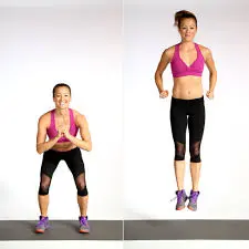 Jump Squat With Heel Tap