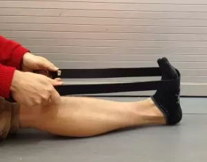 Long sitting Calf Stretching