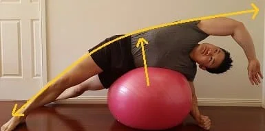 Side Lie On Exercise Ball