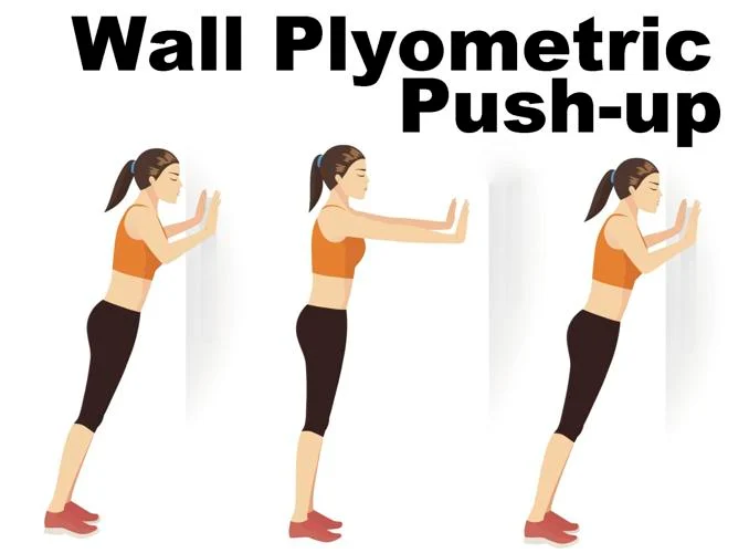 Wall plyometric pushup
