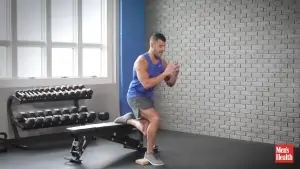 Bulgarian Split Squat with Elevated Heels