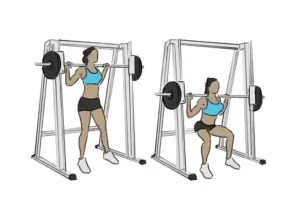 Hack squat with Smith Machine