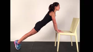Modified push-ups in chair