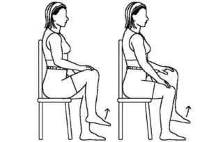 Seated march exercise