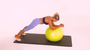 stability ball stir the pot exercise