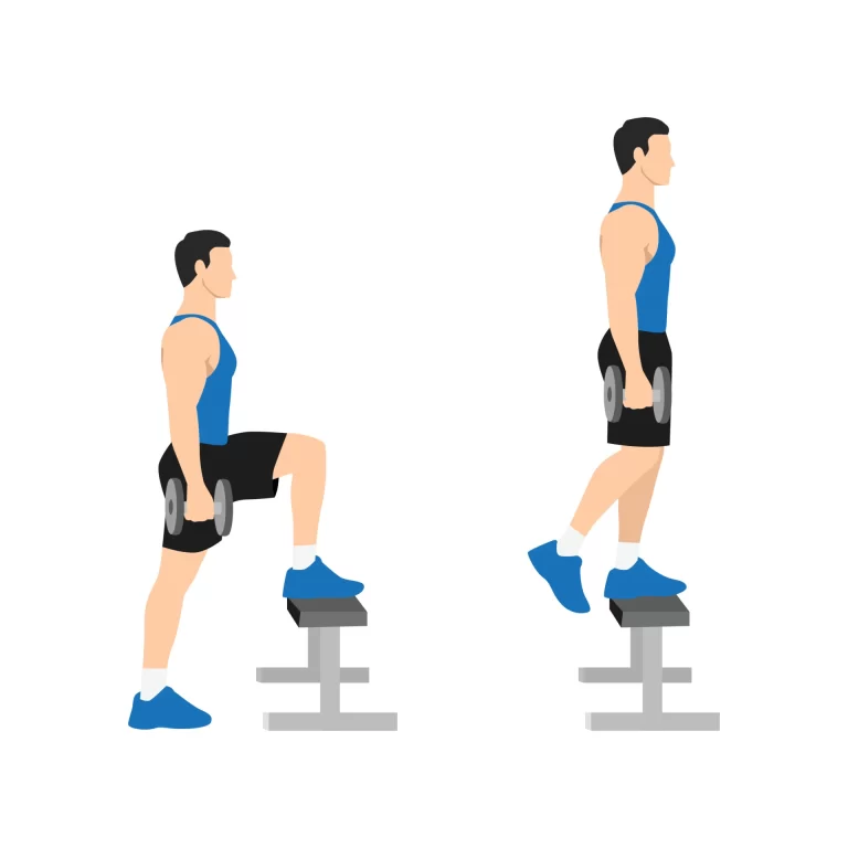 Step-up with dumbbell