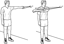 Shoulder adduction with theraband