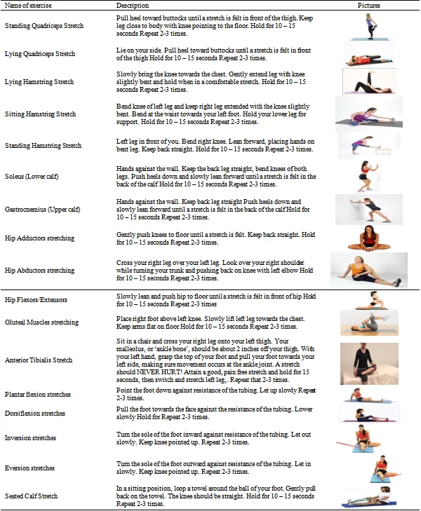 Lower limb stretching Exercise