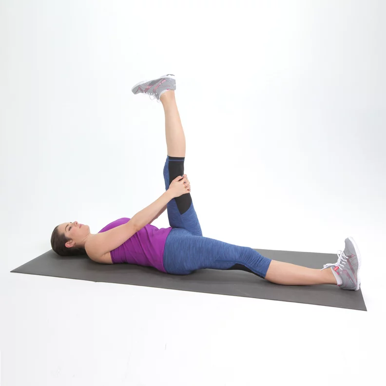 Lying hamstring stretch