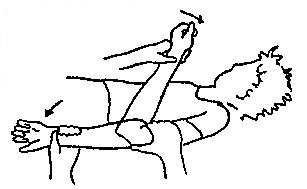 Active-assisted elbow flexion in pronation position