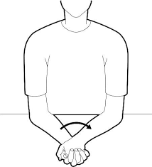 Active-assisted forearm supination with the use of another hand