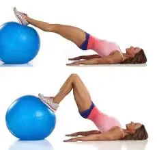 Glute bridge and hamstring curl