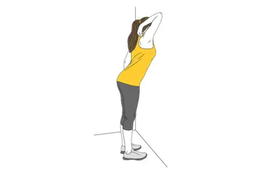 Overhead Triceps Wall Stretch