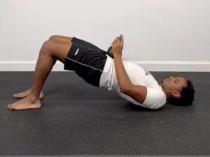 Weighted Glute Bridge Exercise