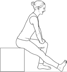 Seated foot stretch