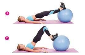 Hamstring rollouts with a physioball 