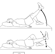 Single leg raises: