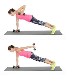 Plank Triceps Kickback