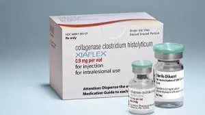 Collagenase-injection.