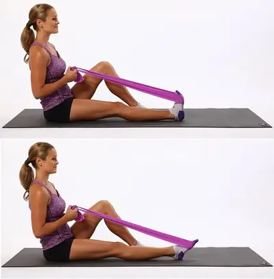 Resistance band calf exercise