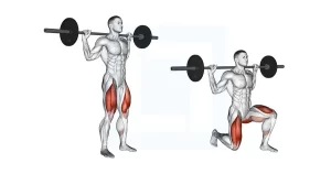 Reverse barbell lunges