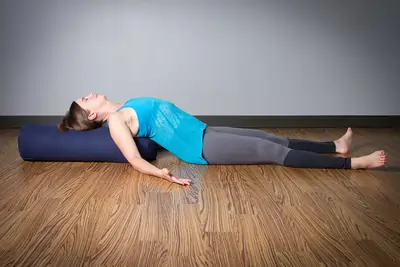 Supported Fish Pose (Matsyasana) Restorative Yoga Pose