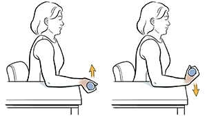 Wrist flexion with Light Resistance