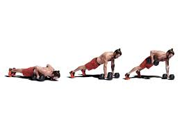 Renegade rows with push-ups
