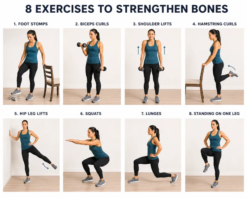 8 exercises to strenghen the bones