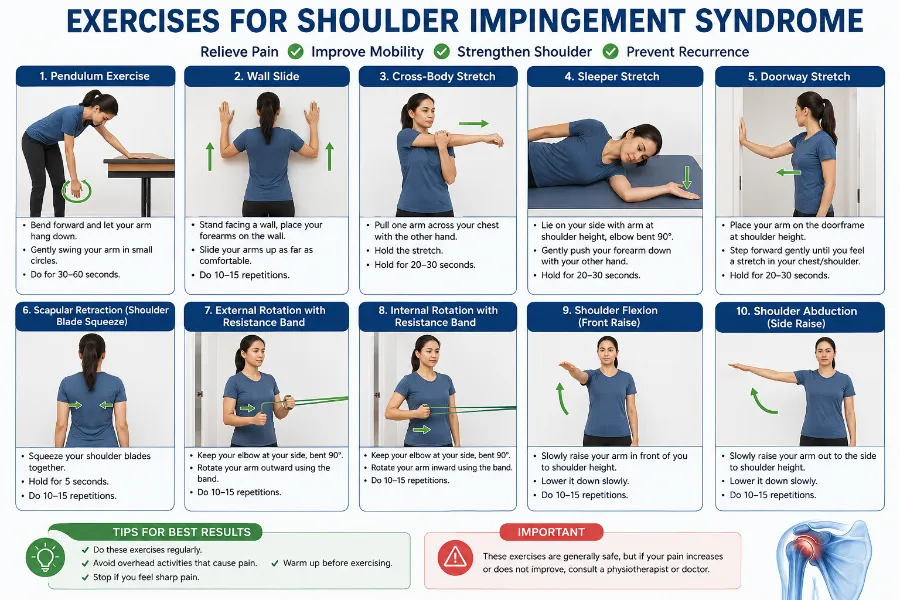 Exercises for shoulder impingement syndrome