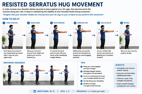 Resisted Serratus Hug Movement