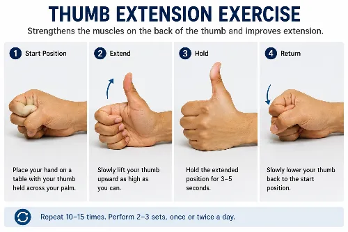 Thumb extension exercise