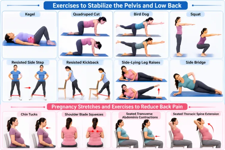 back pain exercises in pregnancy