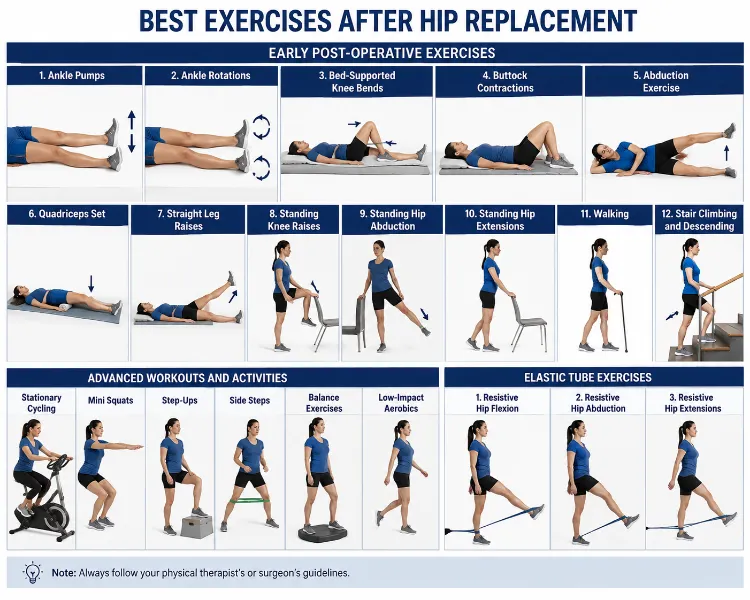 best exercises for hip replacement