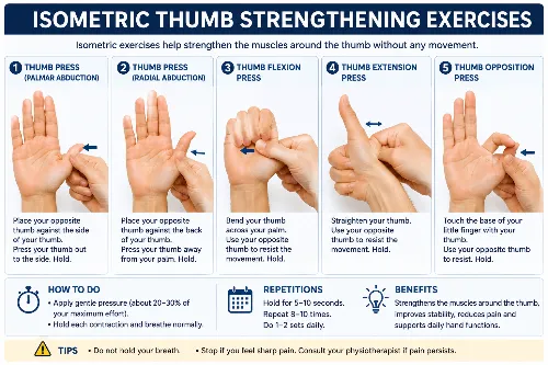 Isometric thumb strengthening