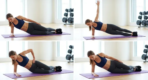 side plank on knee