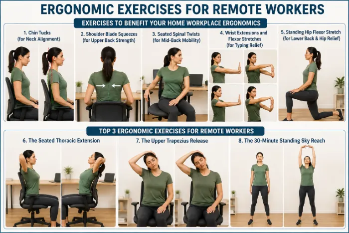 work from home ergonomic exercises