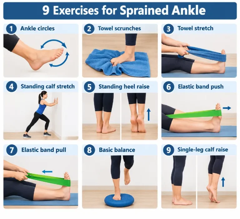 9 exercises for ankle sprain