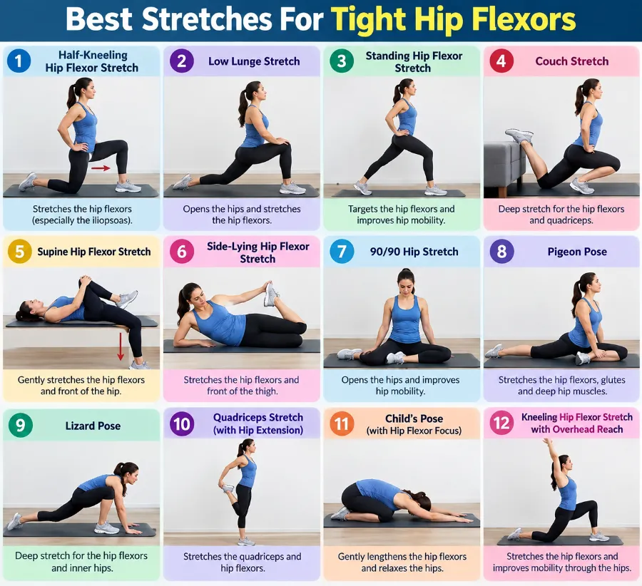 Best Stretches For Tight Hip Flexors