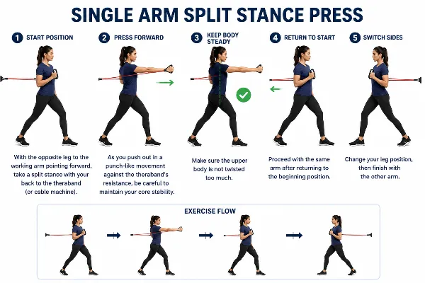 Single Arm Split Stance Press