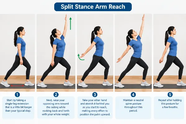Split Stance Arm Reach