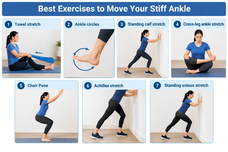 exercises for stiff ankle after walking