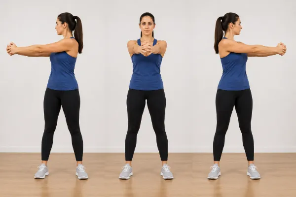 standing trunk rotation with arms