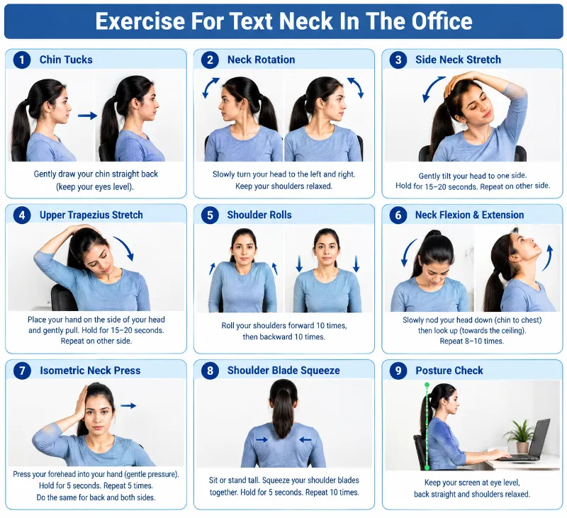 Exercise For Text Neck In The Office