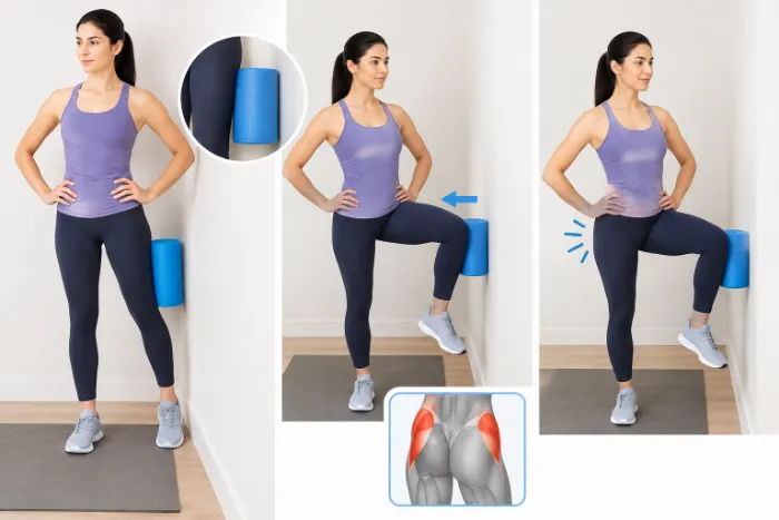 Glute Wall Press Isometric