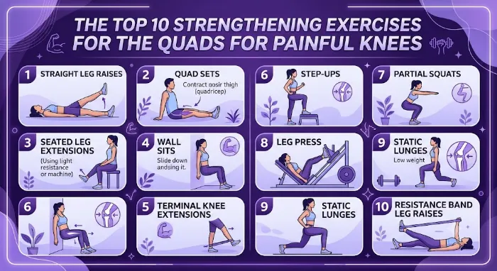 Quadriceps strengthening Exercises for knee pain