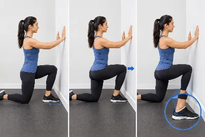 Wall Ankle Dorsiflexion Drill