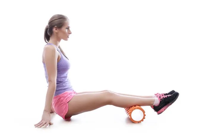calf foam rolling