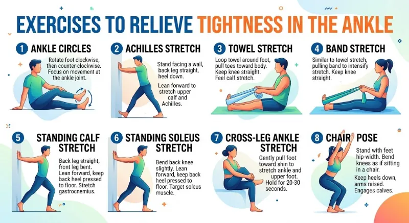 calf stretches exercises for tight ankle