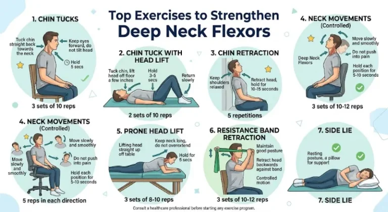 exercises for weak deep neck flexor muscles